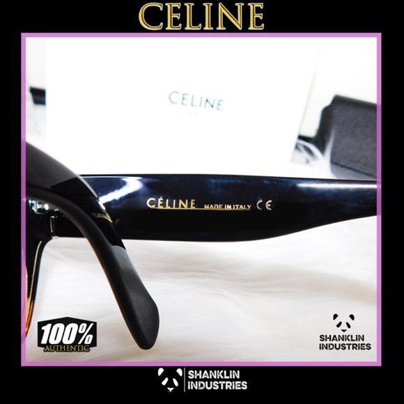 🤍🐼CÉLINE🐼🤍 Two Tone Gradient Sunglasses W/ Purple Lenses CL41756 - Picture 9 of 14